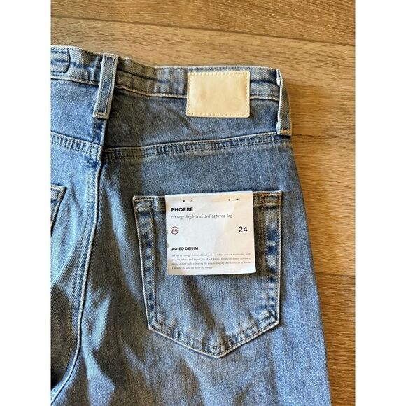 Ag Adriano Goldschmied Phoebe Vintage High-Waisted Tapered Leg Jeans Size 24 NWT - Picture 3 of 4